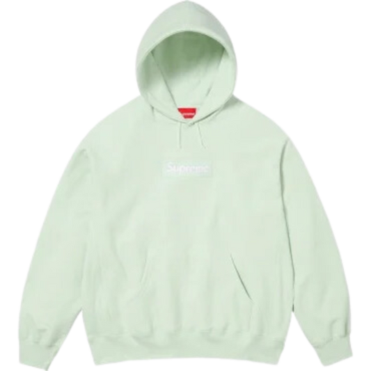 Supreme Box Logo Hooded Sweatshirt FW23 Light Green