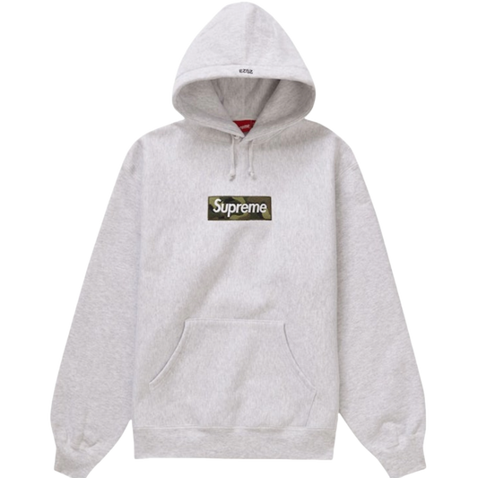 Supreme Box Logo Hooded Sweatshirt FW23 Ash Grey