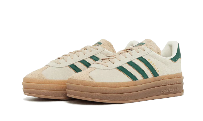 Adidas Gazelle Bold Magic Beige Collegiate Green