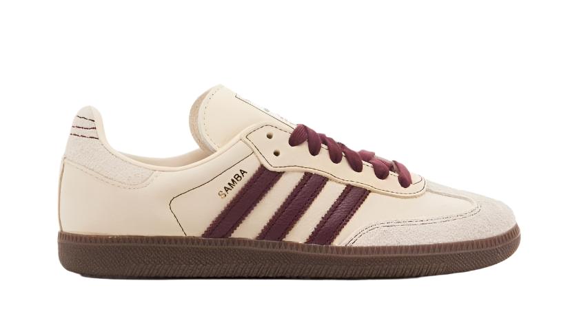 Adidas Samba OG - Wonder White Maroon (Women's)