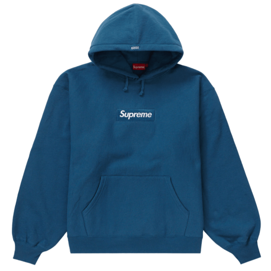 Supreme Box Logo Hooded Sweatshirt FW23 Blue